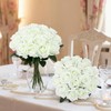 20 Pcs White Artificial Flowers Fake Artificial Roses Silk Flower