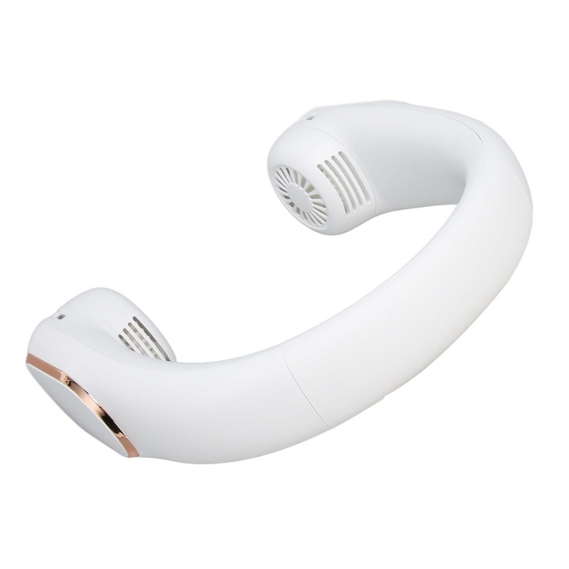 Neck Fan 4 Speeds Quiet Bladeless USB Rechargeable 2400mAh Battery