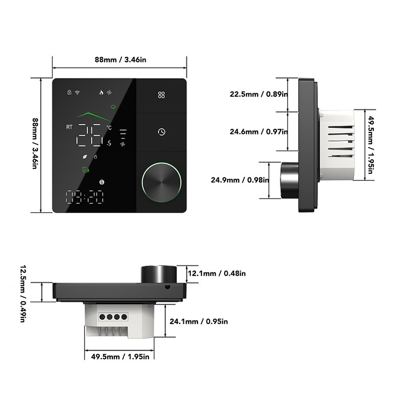 Smart Thermostat AI Electric Heating Thermostat Energy Saving Programming App