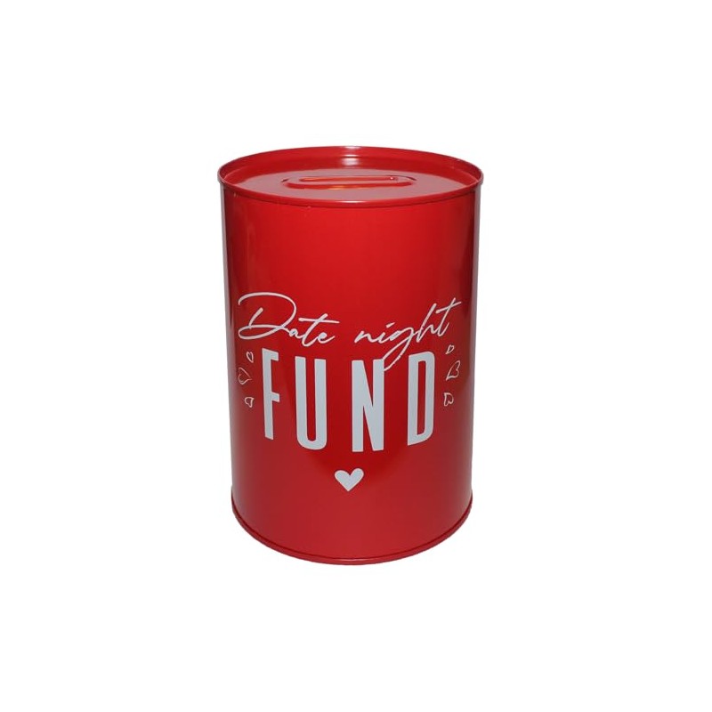 Date Night Fund, Metal Money Tin Money Bank, Money box,