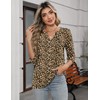 LOMON Three Quarter Sleeve Tops Woman Spring Basic Vneck Shirts