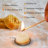 25PCS Pure White Beeswax Tealight Candles, Natural Scent, Clear Cup