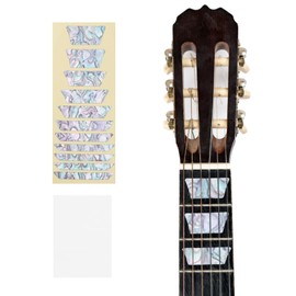 MECCANIXITY Guitar Fretboard Stickers Inlay Stickers Decals for Guitars and Trapezoid Inlay Sticker Guitar Decals for Music Guitar, Bass, Acoustic Guitar Colorful Shell Pattern