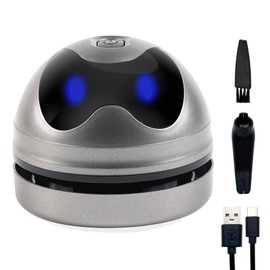 Hallocool Desktop Vacuum Cleaner Mini Vacuum Cleaner for Crumbs Desk Table USB Vacuum Sweeper for Cleaning Eraser Crumbs Seeds Pet Hairs Flakes Computer Keyboard