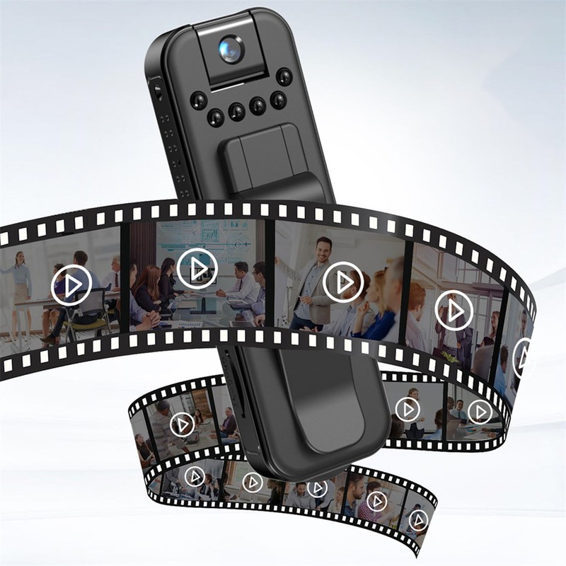 Portable Video Camera Clip On 1080P HD Pocket Video Camera