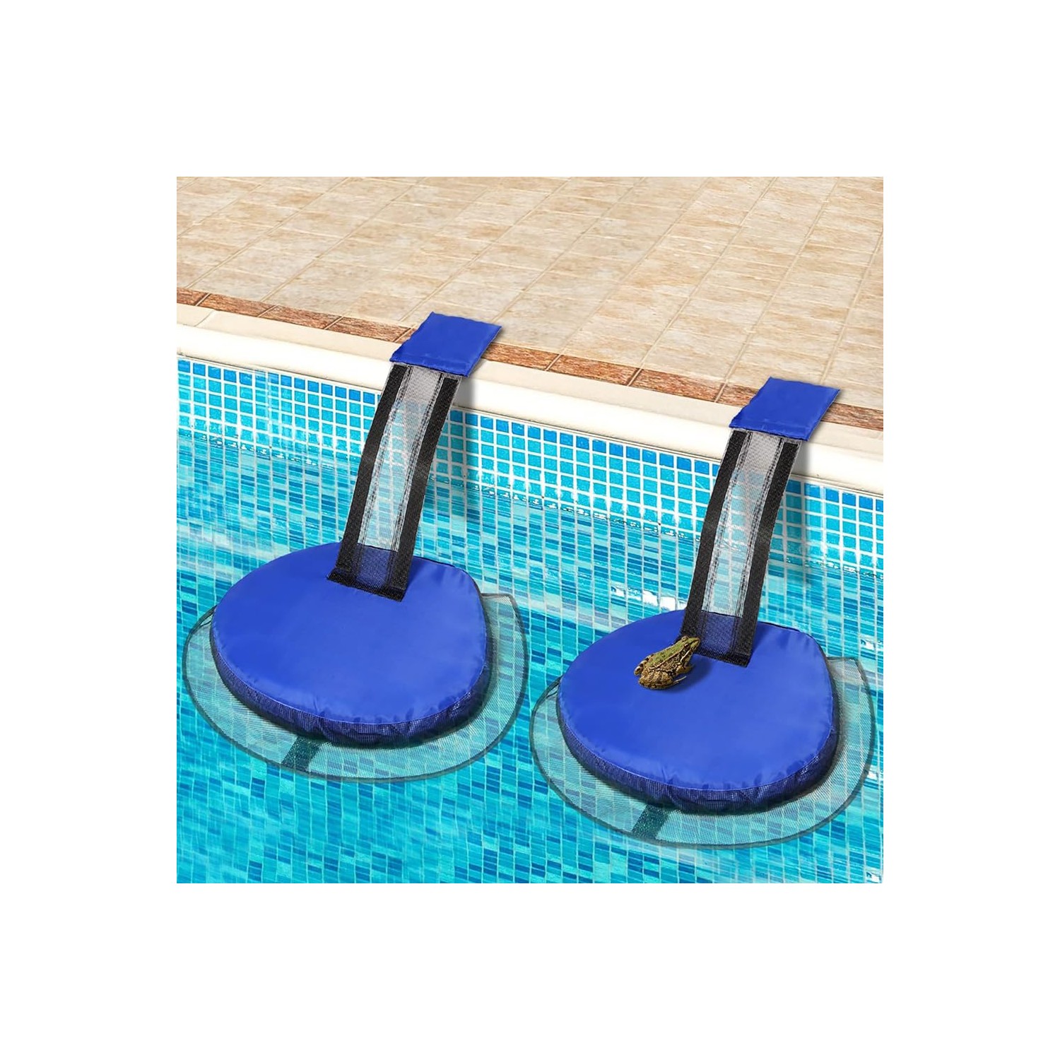 2 Packs Animal Rescue Escape Ramps for Swimming Pool Frog Floating Ramp ...