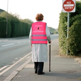 ROOMHUAWAY Retirement Entry Gift Woman - High Visibility Vest, Retirement Gift, Funny Gifts for Women/Men, Joke Item for Farewell Gift Colleagues