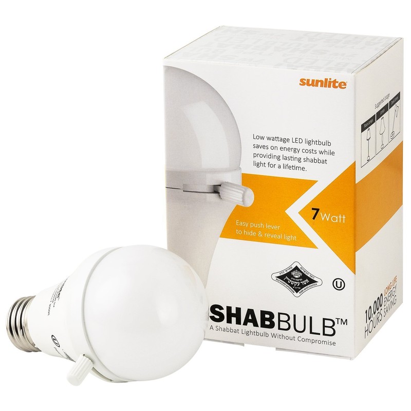 Sunlite ShabBulb, Shabbat Permissible LED Light Bulb, 7 Watt (40