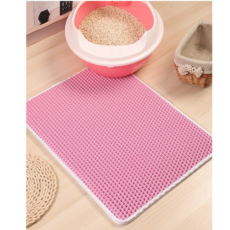 Cat Litter Mat Double Layer Waterproof Slip Resistant Easy Clean