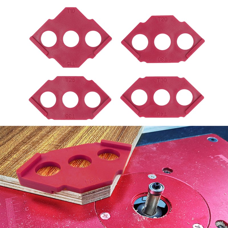 4PCS C Corner Templates Woodworking Router Trimmer Template Straight Bevel