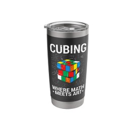 Cubing Solving Speed Cubing Math Meets Art Stainless Steel Insulated Tumbler