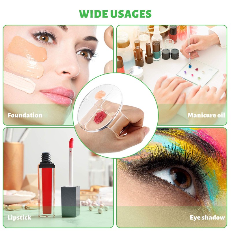 2 Pcs Acrylic Makeup Palette, Foundation Mixing Palette, Hand-held Makeup