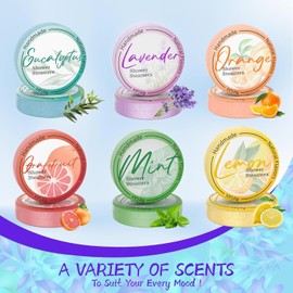Shower Steamers Aromatherapy 8 Pack - Gifts for Women, Shower Bombs with Essential Oils, Self Care and Stress Relief Stocking Stuffers, Relaxation Birthday Gifts for Women and Men. Blue Petal Style