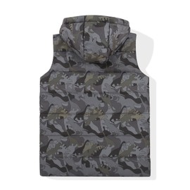 JOYSON Boys Sleeveless Puffer Vest Lightweight Padded Jacket Quilted Hooded Outwear Zipper Waistcoat Camo Dinosaur Print 11-12 Years