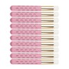 10pcs Facial Lash Shampoo Brushes Golden Tube Aluminum Acrylic Handle