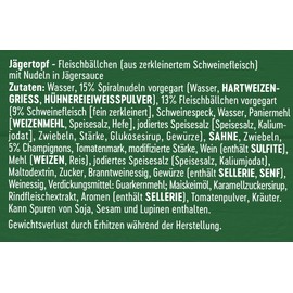 DREISTERN Jägertopf mit Nudeln & Champignons 280g | Hausmacher Snack | Schnell und Einfach zubereitet