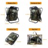 Zology Folding Camping Chair Stool Backpack with Cooler Insulated Picnic