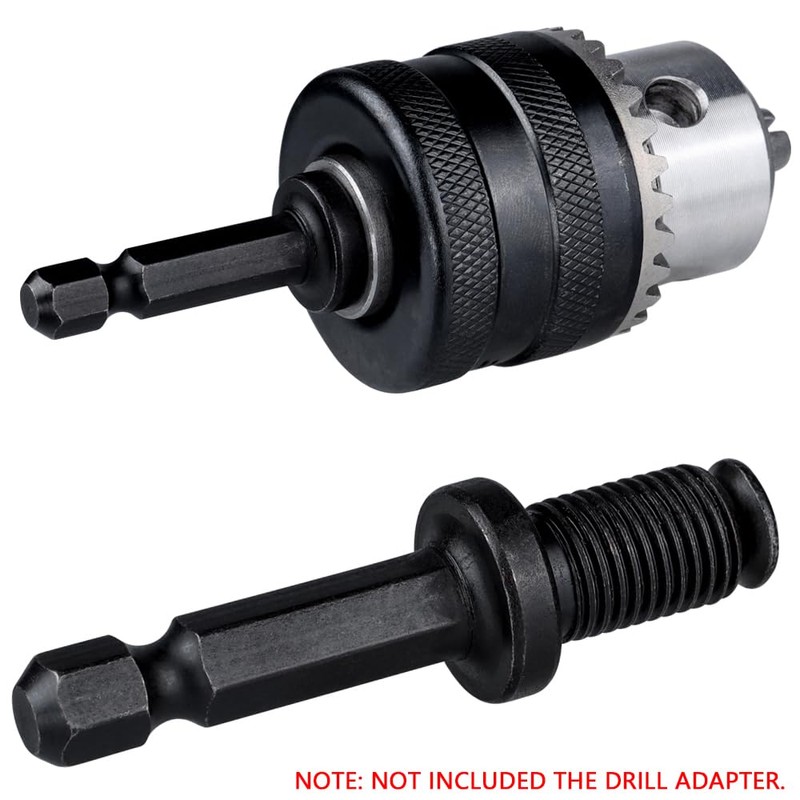 Gasea 3Pcs Drill Chuck Adapter Connecting Extension Rod to 1/2-20UNF
