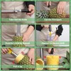 Newness Pineapple Corer with Knife, [Upgraded, Electric & Manual] Stainless