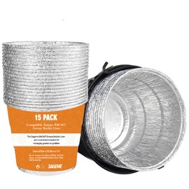 15 Pack BAC407 Grease Bucket Liner for Traeger Grills,Drip Liner Drip Pan for HDW152 Grease Bucket Traeger Pro Series 575/780, 20/22/34, Ironwood 650/885 Grills,Pit Boss Pellet Grill Smoker