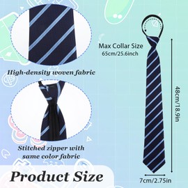CIATBYYJ Striped Boy Ties Pre-tied Neckties for Boys Kids Adjustable Boys Ties Neckties for Graduation Party School Uniforms Casual