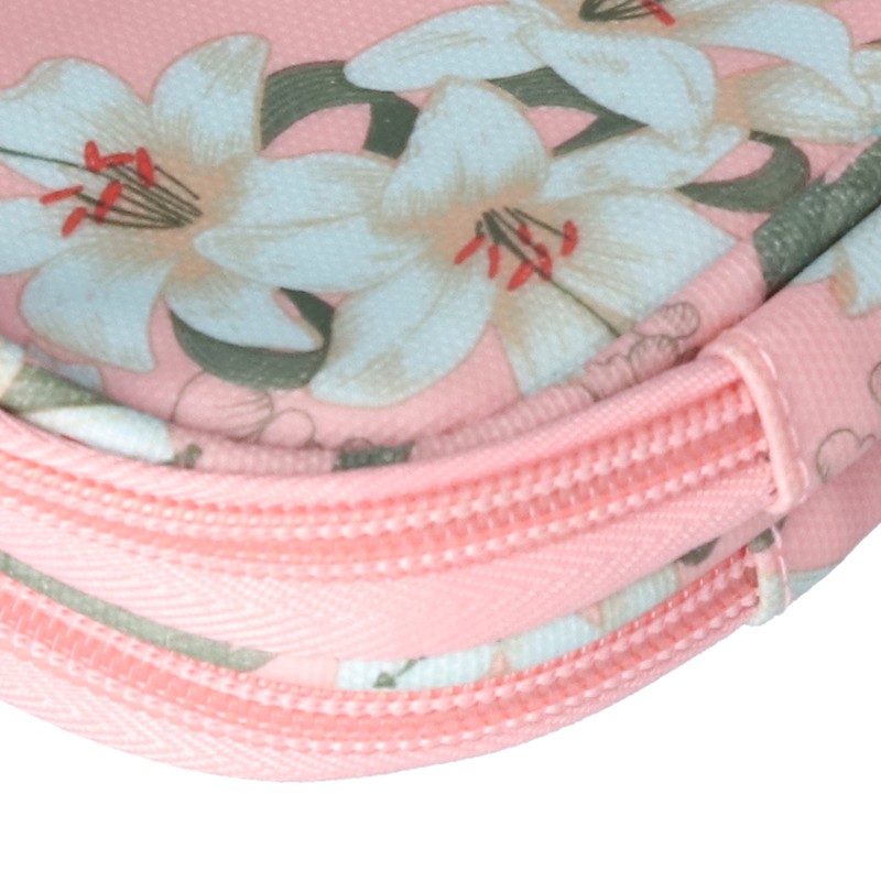 Storage Bag Waterproof Oxford Cloth Pink Lily Portable Household Daily