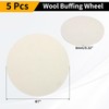 WorkBless 5PCS Wool Felt Polishing Pads, 7 Inch Buffing Wheel