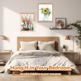 EFOTIML Paint by Numbers Kits for Adults, Beginners and Kids Age 8-12 Years, 16 x 20 Inch Canvas for Adult Painting Kits in Colorful Box (without Frame), Sunflower and