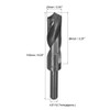 sourcing map 23mm Reduced Shank HSS 9341 Black Oxidised Drill