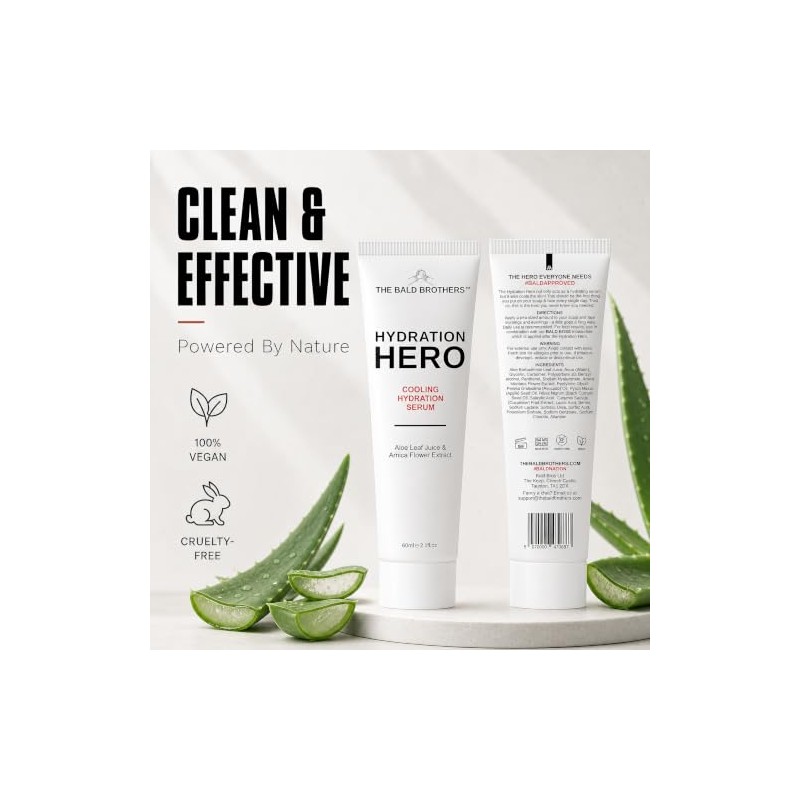The Bald Brothers Hydration Hero Scalp Serum & Bald Head