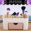 Multi-Functional Desktop Organizer with Drawer, Plastic Storage Box Jewelry Makeup