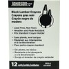 Johnson Level & Tool 3512-K Lumber Crayon, Black, 12-Pack