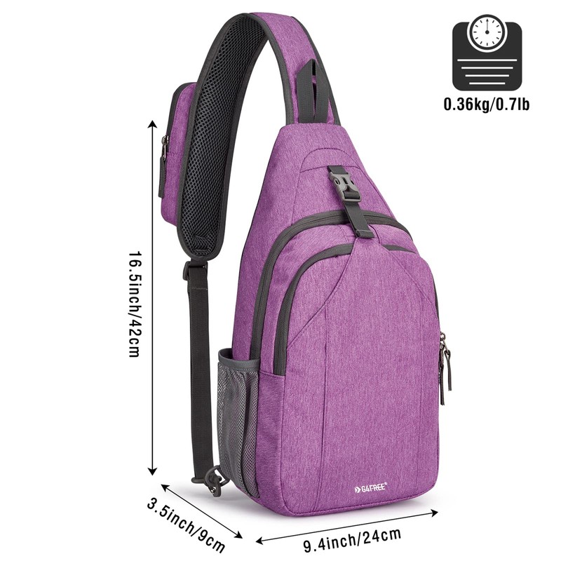G4Free Unisex Shoulder Bags (Pack of 1), Light Purple, L,