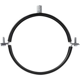 6" Inch Galvanized Pipe Hanger with Rubber - Conduit Mounting Clamp - Tube Brackets - Pipe Clamps - Tube Wall Mounting Bracket Clamp - Rigid Conduit Holder - PVC and Metal Pipe Attachment Hanger