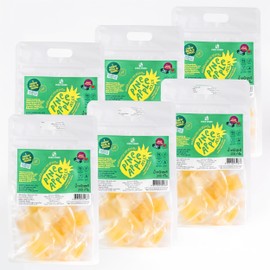 CHEW GREEN Pineapple Punch Gummies 7 oz (200g) Natural Snack Gummies Fruits | Grade Tropical Fruit, Plant-Based, Chewy Texture, Juicy Tropical Purée & Juice (Pack 6) Pineapple Gummy