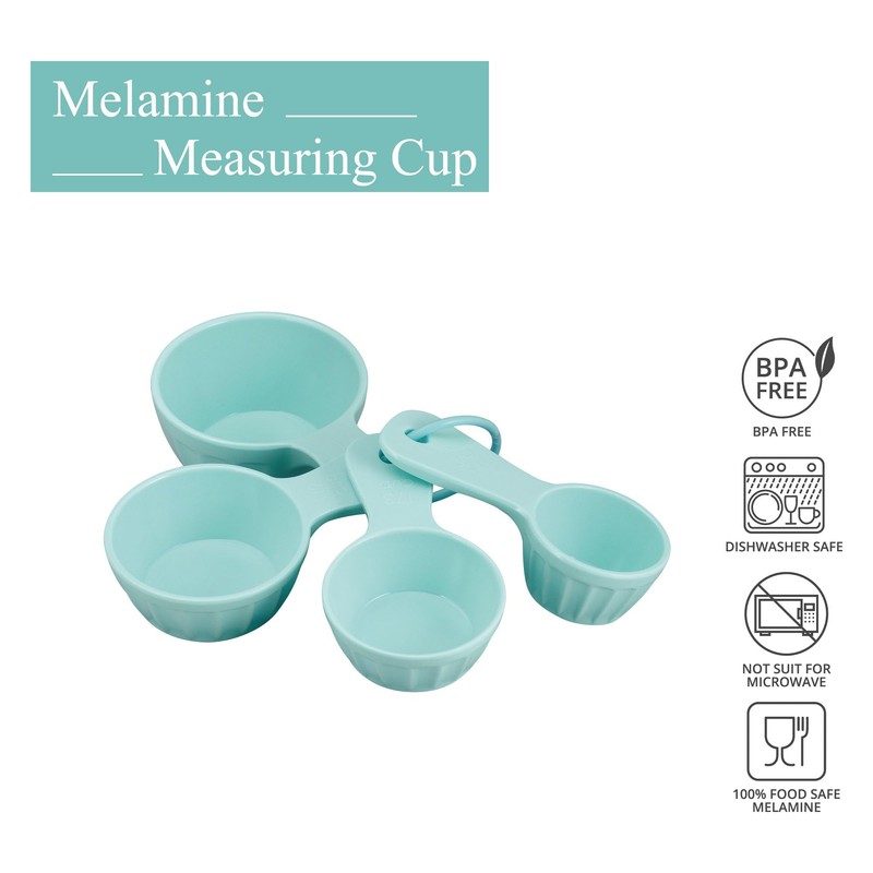 UPware 4-Piece Multi-Purpose Liquid and Dry Melamine Measuring Cups Set,