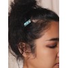 MINACHI Retro Style Rectangle Created Turquoise Hairpins, Set of 2,