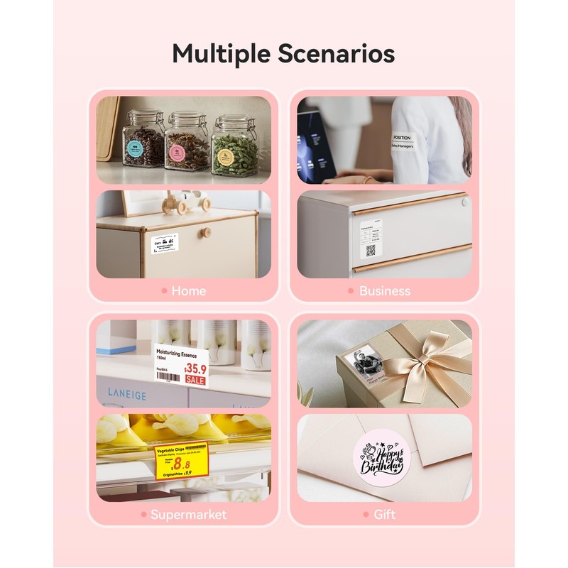 NIIMBOT B21 Pro Label Maker, 300DPI HD Label Printer, Ideal