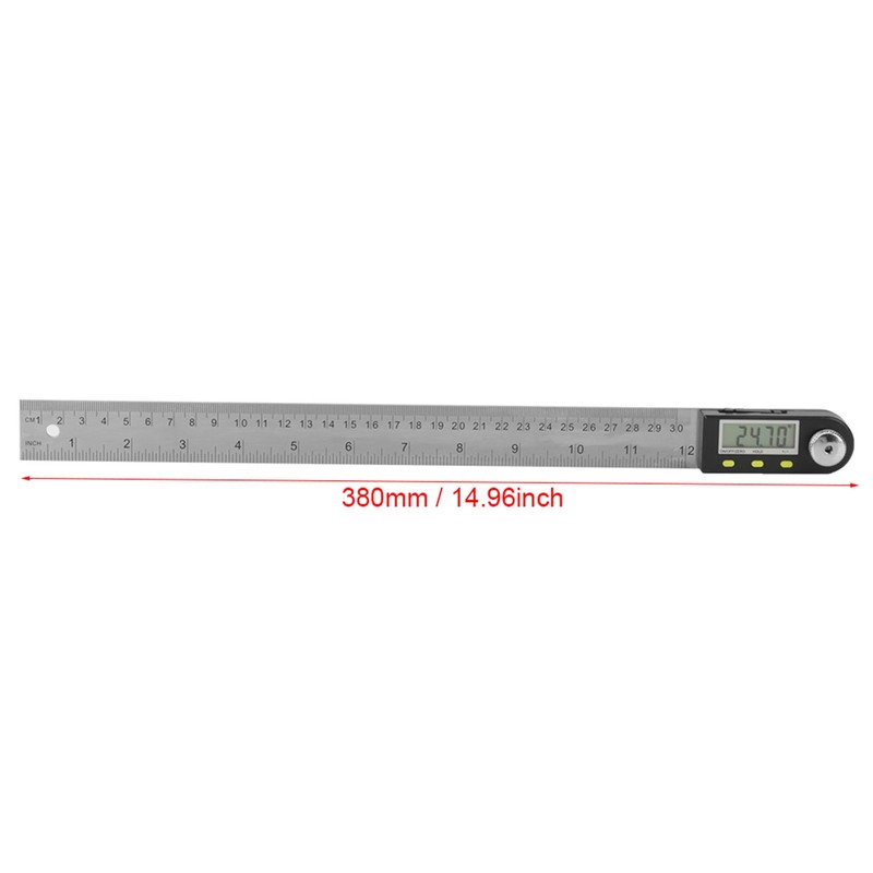 0-300mm Stainless Steel Electronic Protractor Digital Goniometer Angle Finder Miter