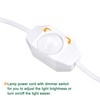 MECCANIXITY Lamp Cord with Dimmer Switch Power Wire 1.8M White