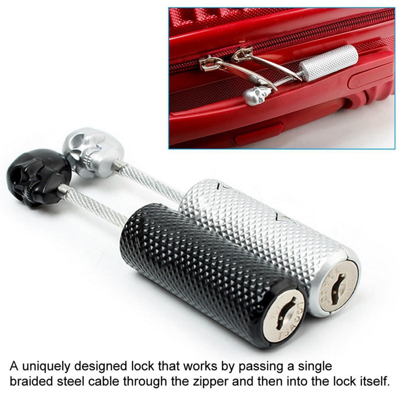 Fayelume Skull Luggage, 3.5 * 0.6 * 0.6in Zipper Lock,