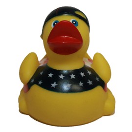 Rubber Duck Patriotic Stars & Stripes, Waddlers Brand American Patriotic Rubber Ducks That Race Upright July 4th Rubber Duck Race. Kids Bath Toy Birthday Party & Baby Shower Gift