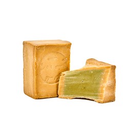 Aleppo Soap with Approx. 95% Olive Oil, 5% Laurel Oil - Original Olive Oil Soap Hair Soap Hand-Cut - Natural Product - Weight: Approx. 200 g