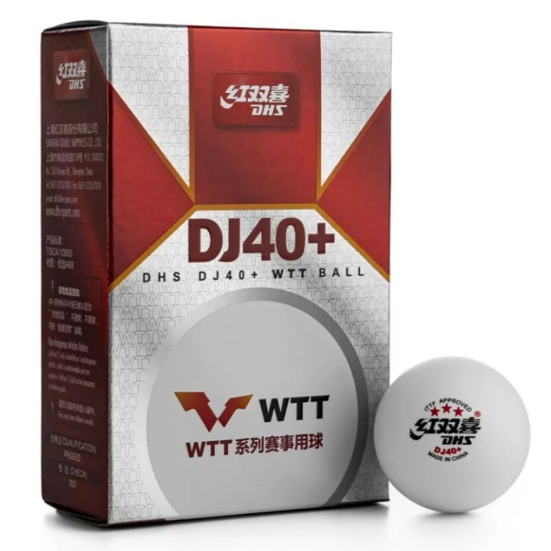 DHS New Balls DJ40+ 3-Star WTT 12 Balls (ITTF APPROVED)