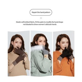 ZVCXOE Womens Winter Gloves for Cold Weather, Touchscreen Warm Texting Knit Gloves for Women Girls Soft Velvet Fleece Lined for Running Cycling Gray