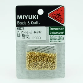 MIYUKI Duracoat Beads, Round Small Blister Pack, 11/0, Outer Diameter Approx. 0.08 inch (2 mm), H6422 #4202, Approx. 0.2 oz (7 g)