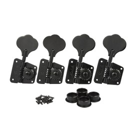 KAISH Black Vintage 70's Cloverleaf Bass Tuners Bass Tuning Machines Bass Tuning Keys for Jazz J Bass or Precision P Bass