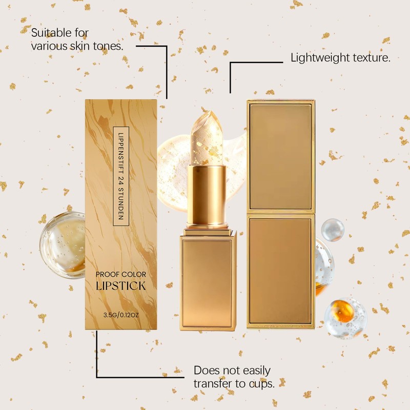 PH Adjusting Lipstick - Colour Changing Lipstick with Gold Foil