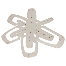 Regla de Corte de Esquina de Cuero para Plantilla Cuadrada Redondeada, Guía de Cola, Herramienta de Fabricación, Regla de Utensilio, Herramienta de Medición, Accesorios de