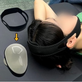 Anti-Snoring Chin Strap - Mouth Breathing Prevention Band - Black Mouth Breathing Prevention 3ea